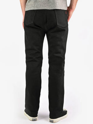 Iron Heart Denim IH-888S-SB 21oz Selvedge Denim Medium/High Rise Tapered Superblack Non-Fade