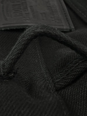 Iron Heart Denim IH-888S-SB 21oz Selvedge Denim Medium/High Rise Tapered Superblack Non-Fade