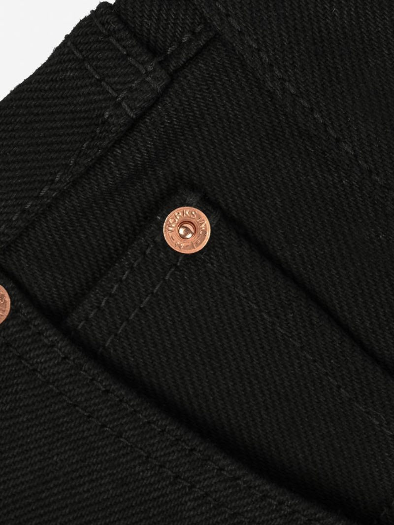 Iron Heart Denim IH-888S-SB 21oz Selvedge Denim Medium/High Rise Tapered Superblack Non-Fade