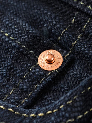 Iron Heart Denim IH-888S-SLBod 16oz Slubby Selvedge Denim Relaxed Tapered Cut Jeans Indigo Overdyed Black
