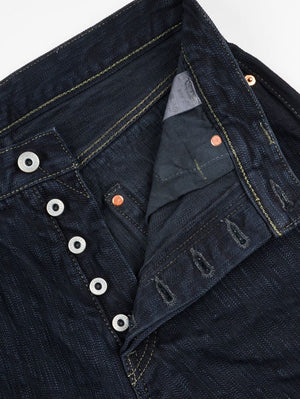 Iron Heart Denim IH-888S-SLBod 16oz Slubby Selvedge Denim Relaxed Tapered Cut Jeans Indigo Overdyed Black