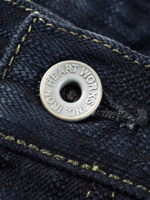 Iron Heart Denim IH-888S-SLBod 16oz Slubby Selvedge Denim Relaxed Tapered Cut Jeans Indigo Overdyed Black