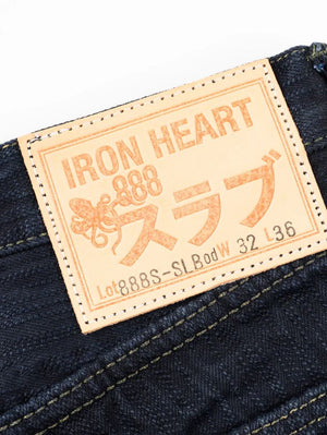Iron Heart Denim IH-888S-SLBod 16oz Slubby Selvedge Denim Relaxed Tapered Cut Jeans Indigo Overdyed Black