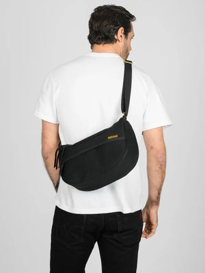 Iron Heart Denim IHE-19-BLK 17oz Duck Small Shoulder Bag - Black