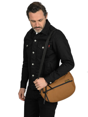 Iron Heart Denim IHE-19-BRN 17oz Duck Small Shoulder Bag - Brown