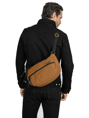 Iron Heart Denim IHE-19-BRN 17oz Duck Small Shoulder Bag - Brown