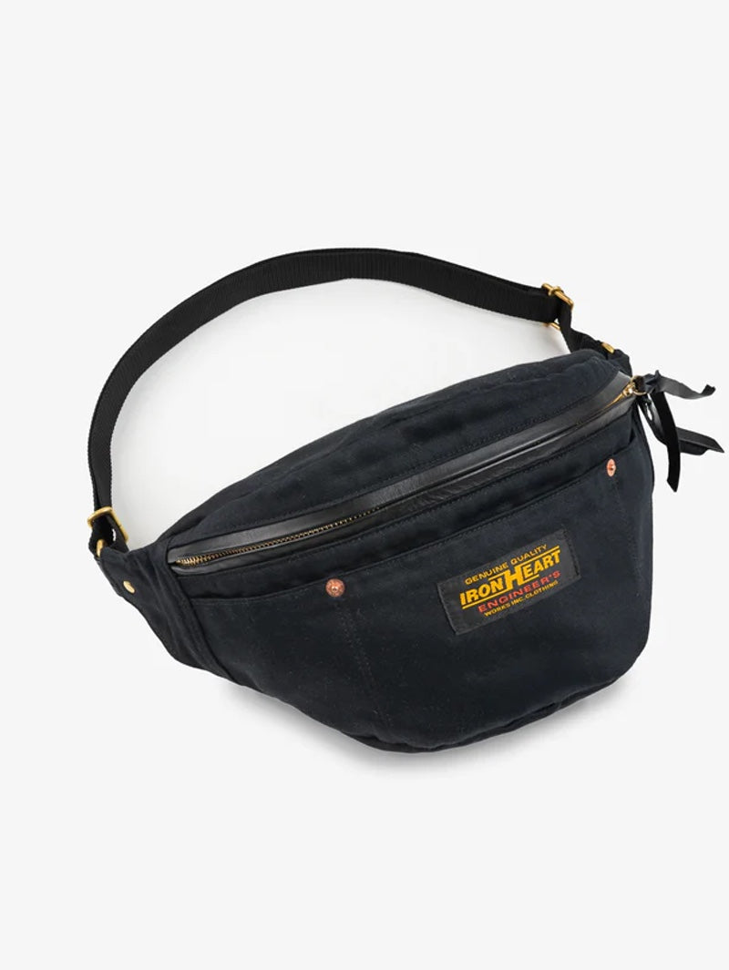 Iron Heart Denim IHE-53-BLK Whipcord Waist Bag - Black