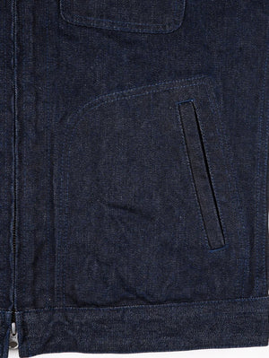 Iron Heart Denim IHJ-122-IND 14oz Broken Twill Selvedge Denim Work Jacket - Indigo