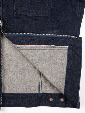 Iron Heart Denim IHJ-122-IND 14oz Broken Twill Selvedge Denim Work Jacket - Indigo
