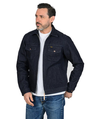 Iron Heart Denim IHJ-122-IND 14oz Broken Twill Selvedge Denim Work Jacket - Indigo