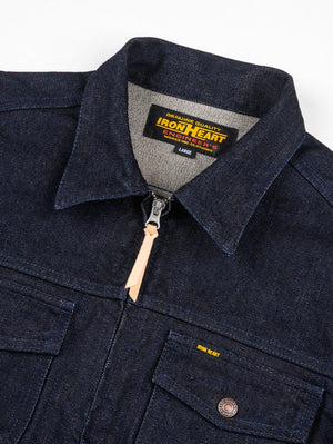 Iron Heart Denim IHJ-122-IND 14oz Broken Twill Selvedge Denim Work Jacket - Indigo