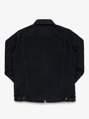 Iron Heart Denim IHJ-123-OD 14oz Broken Twill Selvedge Denim Work Jacket - Indigo Overdyed Black