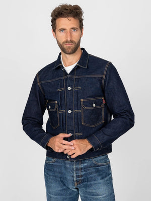 Iron Heart Denim IHJ-139-IND 19oz Selvedge Denim Type II Jacket Indigo