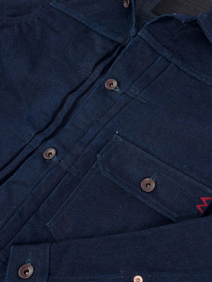 Iron Heart Denim IHJ-140-IG Indigo/Grey 19oz Selvedge Denim Type I Jacket