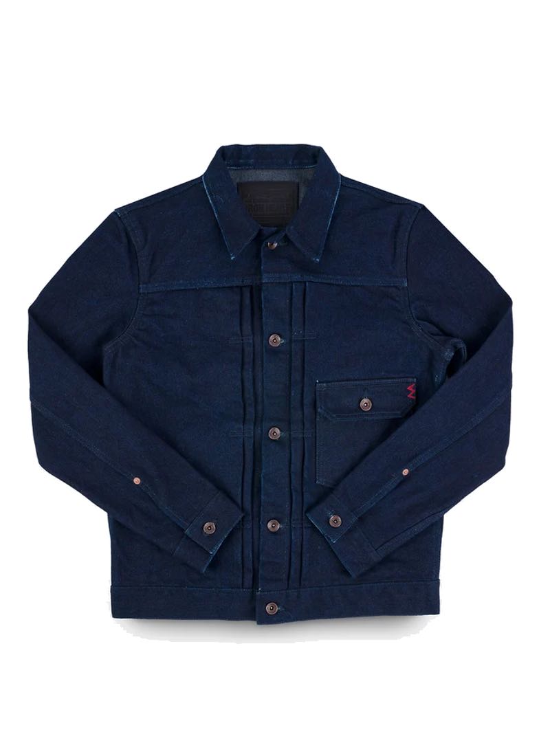 Iron Heart Denim IHJ-140-IG Indigo/Grey 19oz Selvedge Denim Type I Jacket