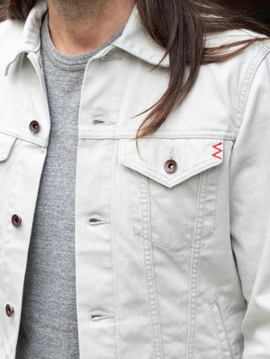 Iron Heart Denim IHJ-162-GRY Light Grey 11oz Piqué Modified Type III Jacket