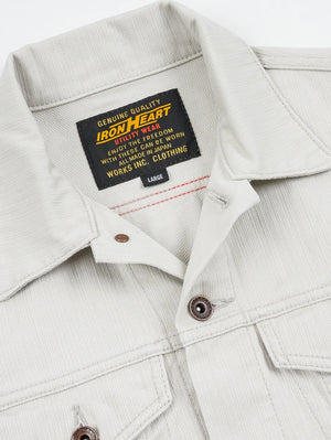 Iron Heart Denim IHJ-162-GRY Light Grey 11oz Piqué Modified Type III Jacket