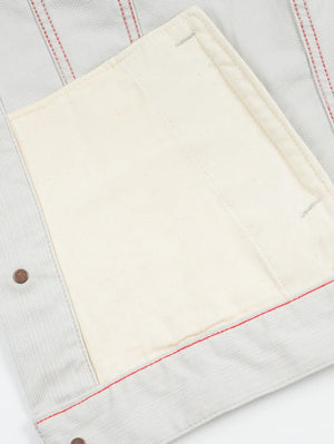 Iron Heart Denim IHJ-162-GRY Light Grey 11oz Piqué Modified Type III Jacket