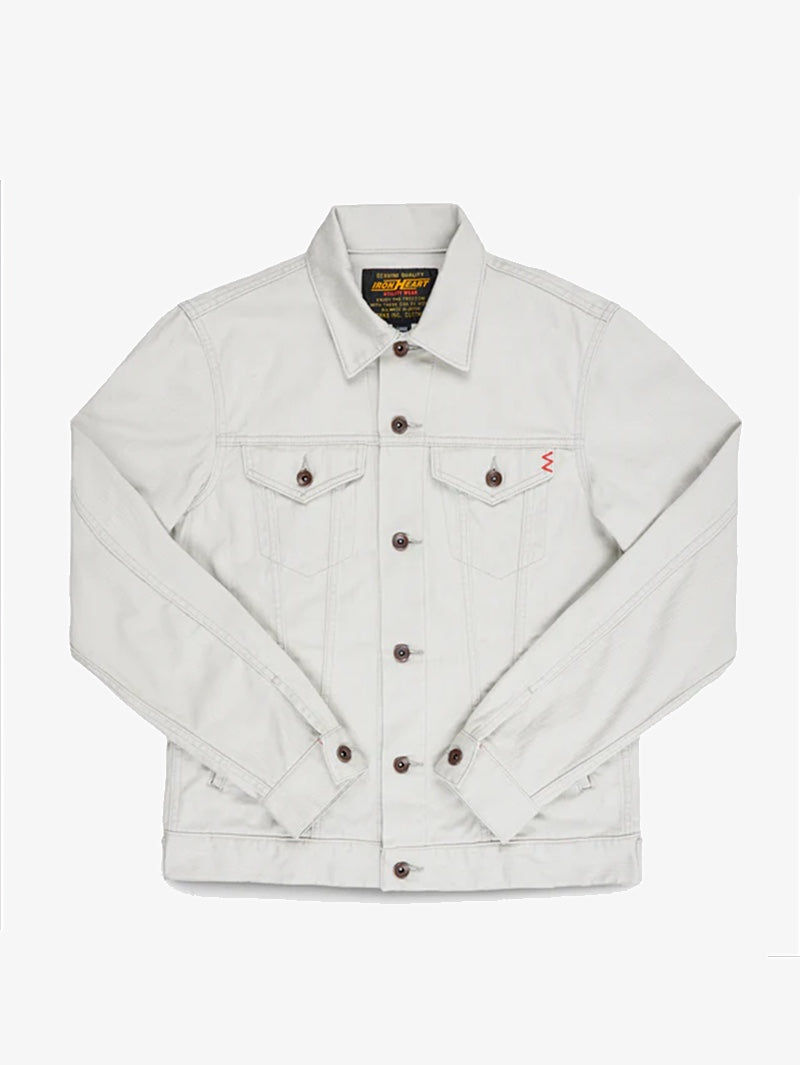 Iron Heart Denim IHJ-162-GRY Light Grey 11oz Piqué Modified Type III Jacket