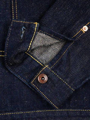 Iron Heart Denim IHJ-163-IND 14oz Cotton/Linen Denim Type II Jacket Indigo