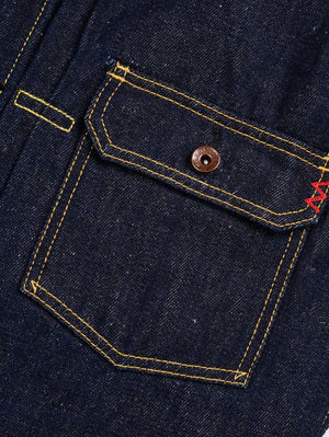 Iron Heart Denim IHJ-163-IND 14oz Cotton/Linen Denim Type II Jacket Indigo