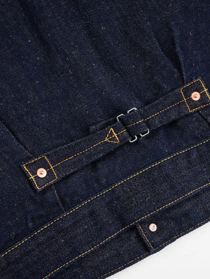 Iron Heart Denim IHJ-163-IND 14oz Cotton/Linen Denim Type II Jacket Indigo