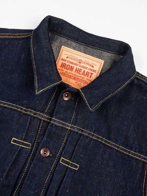 Iron Heart Denim IHJ-163-IND 14oz Cotton/Linen Denim Type II Jacket Indigo