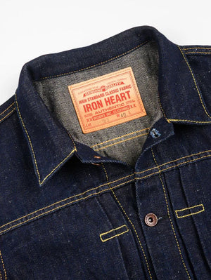 Iron Heart Denim IHJ-163-IND 14oz Cotton/Linen Denim Type II Jacket Indigo