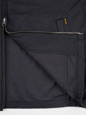 Iron Heart Denim IHJ-165-BLK 6.2oz Serge Drizzler Jacket Black