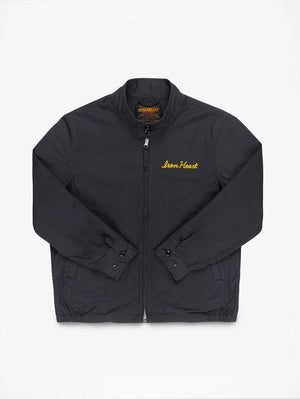 Iron Heart Denim IHJ-165-BLK 6.2oz Serge Drizzler Jacket Black