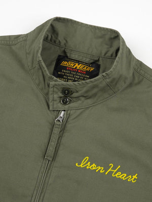 Iron Heart Denim IHJ-165-ODG 6.2oz Serge Drizzler Jacket Olive Drab Green
