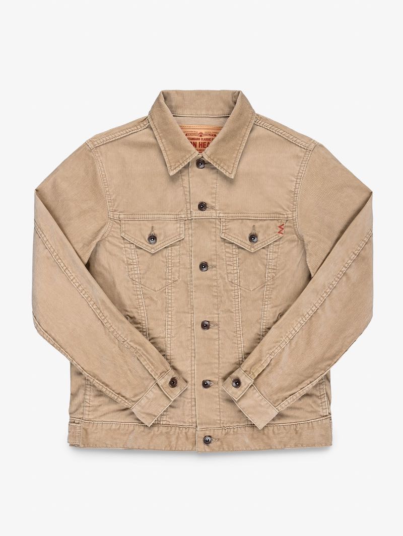 Iron Heart Denim IHJ-69-KHA Corduroy Modified Type III Jacket - Khaki