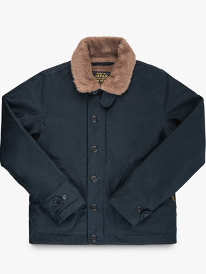 Iron Heart Denim IHM-35-NAV Navy Whipcord N1 Deck Jacket