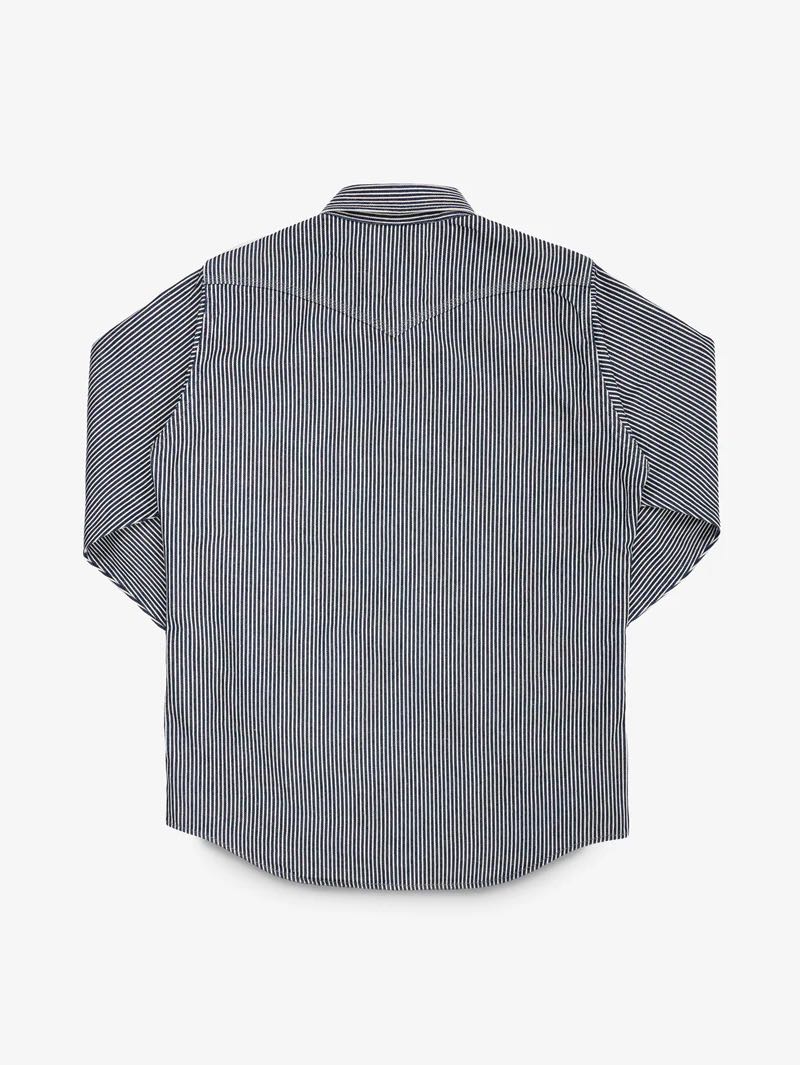 Iron Heart Denim IHSH-07-IND 12oz Hickory Stripe Western Shirt