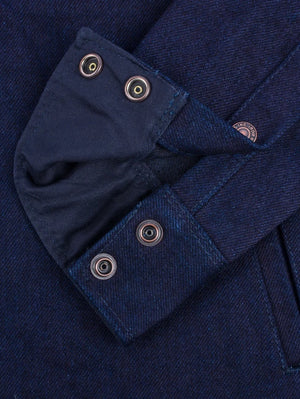 Iron Heart Denim IHSH-409-IB Indigo Black 19oz Selvedge Denim CPO Shirt