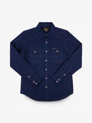 Iron Heart Denim IHSH-409-IB Indigo Black 19oz Selvedge Denim CPO Shirt