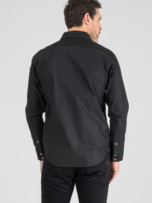 Iron Heart Denim IHSH-425-BLK Black 8oz Military Whipcord CPO Shirt