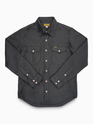 Iron Heart Denim IHSH-425-BLK Black 8oz Military Whipcord CPO Shirt