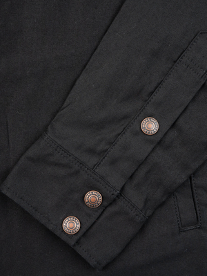 Iron Heart Denim IHSH-425-BLK Black 8oz Military Whipcord CPO Shirt