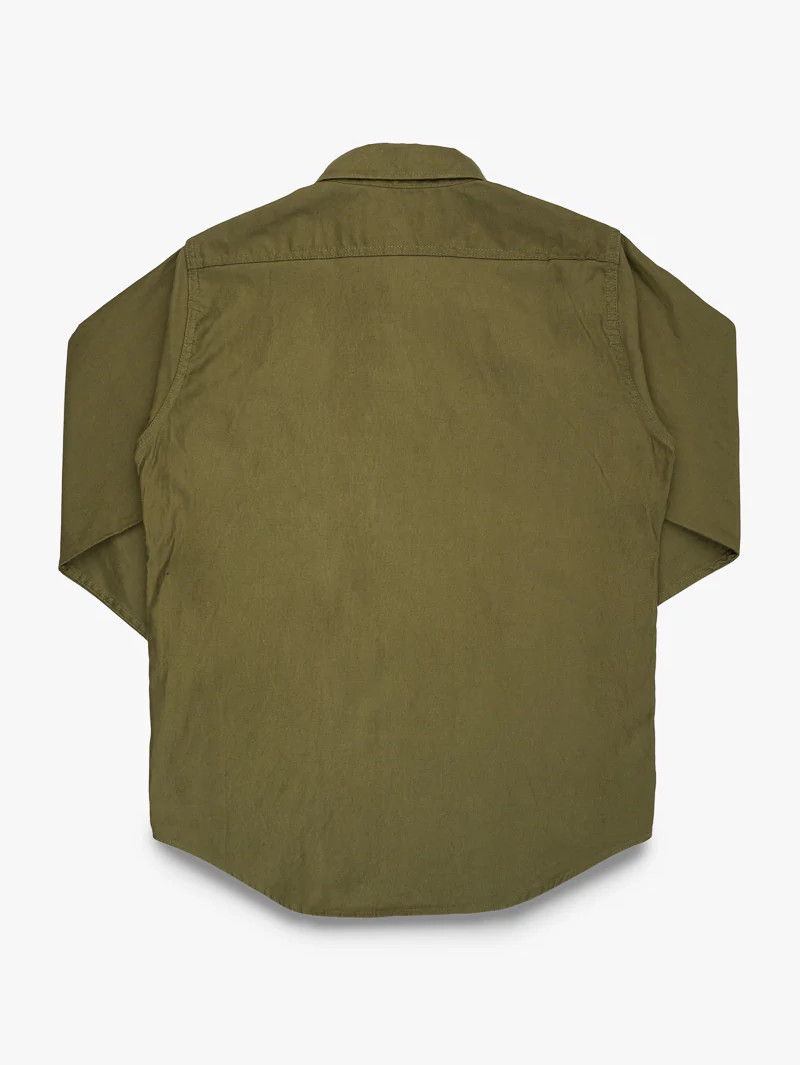 Iron Heart Denim IHSH-425-OLV Olive 8oz Military Whipcord CPO Shirt
