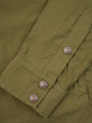 Iron Heart Denim IHSH-425-OLV Olive 8oz Military Whipcord CPO Shirt