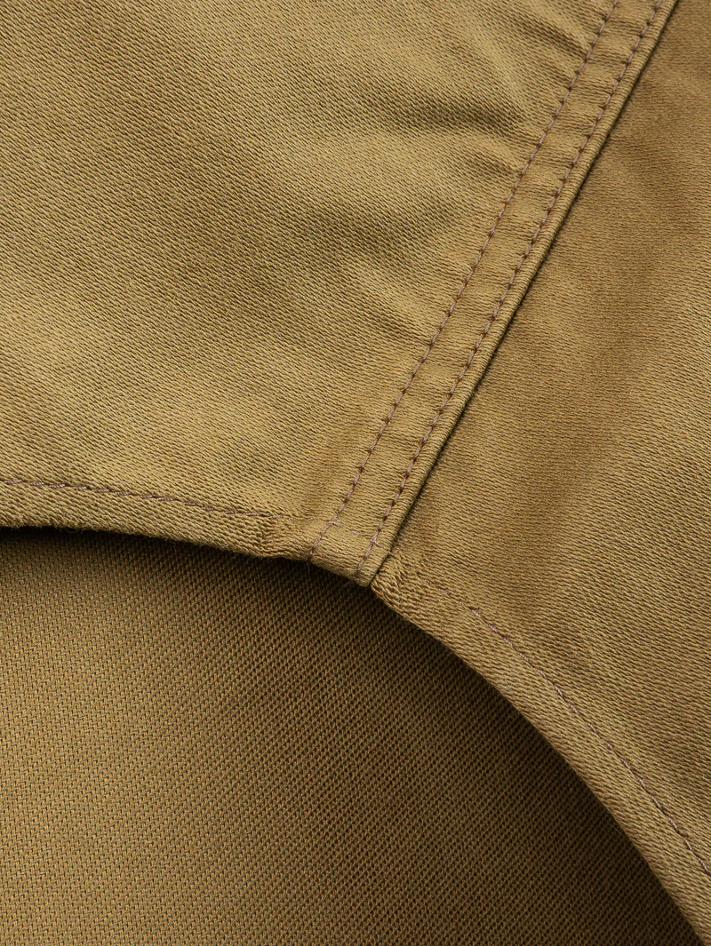 Iron Heart Denim IHSH-426-KHA 12oz Military Moleskin Western Shirt - Khaki