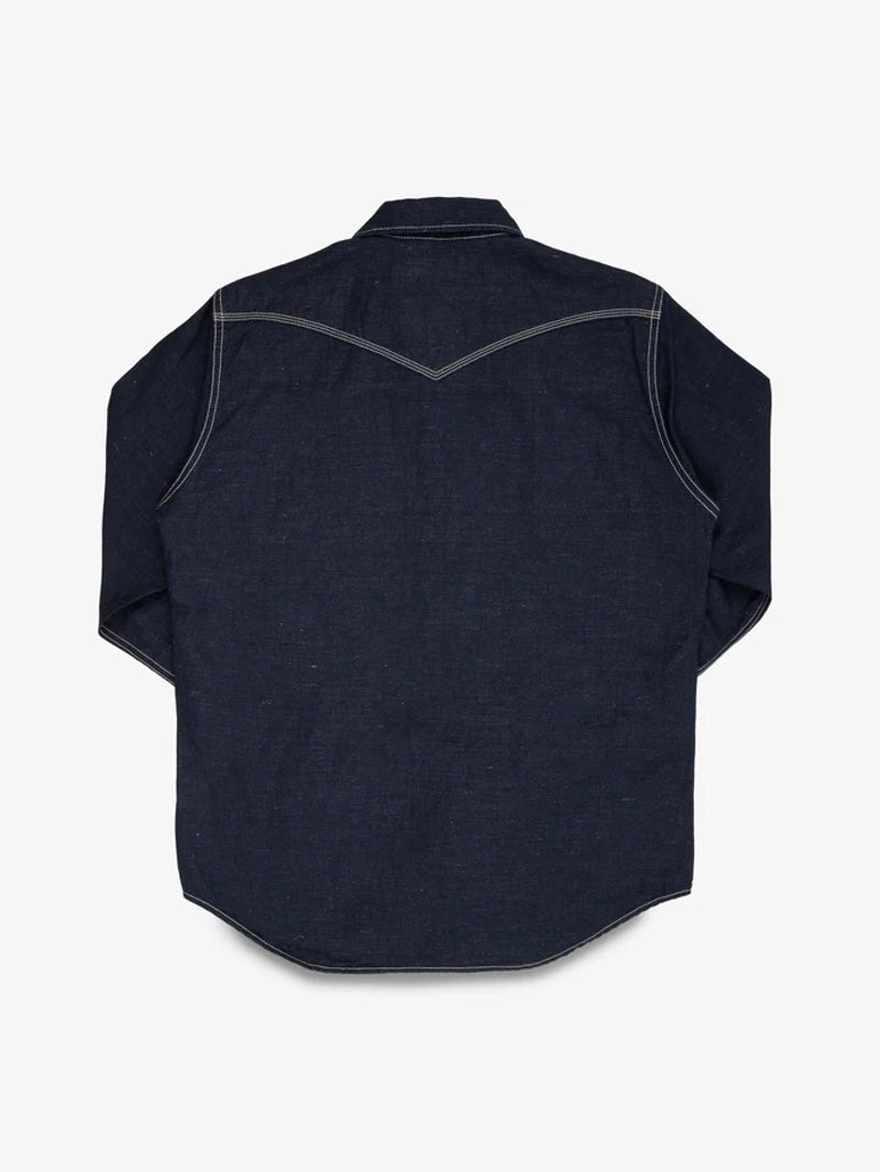 Iron Heart Denim IHSH-444-IND 7oz Cotton Linen Chambray Western