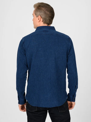 Iron Heart Denim IHSH-96-IND Waffle Work Shirt Indigo