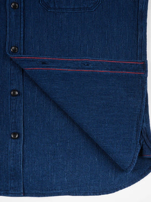 Iron Heart Denim IHSH-96-IND Waffle Work Shirt Indigo