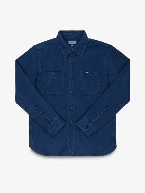 Iron Heart Denim IHSH-96-IND Waffle Work Shirt Indigo