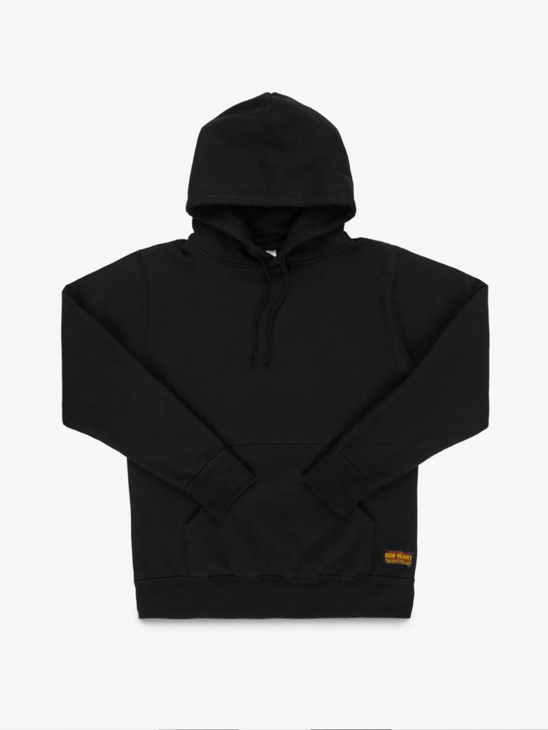 Iron Heart Denim IHSW-84-BLK Printed 14oz Ultra Heavyweight Loopwheel Cotton Hoodie Black