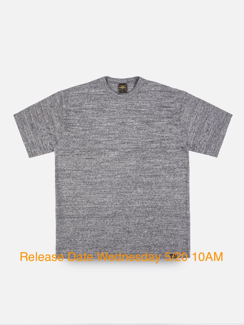 Iron Heart Denim IHT-1610-GRY 6.5oz Loopwheel Crew Neck T-Shirt Marl Grey