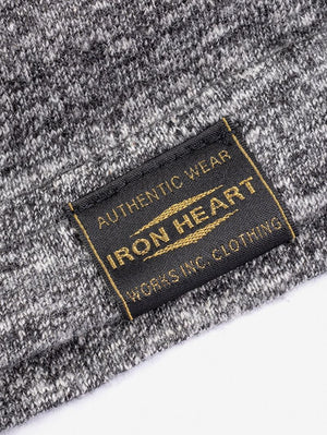 Iron Heart Denim IHT-1610-GRY 6.5oz Loopwheel Crew Neck T-Shirt Marl Grey