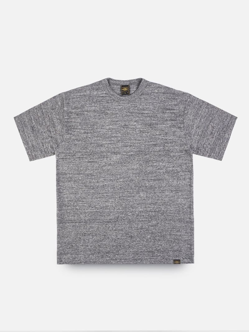 Iron Heart Denim IHT-1610-GRY 6.5oz Loopwheel Crew Neck T-Shirt Marl Grey